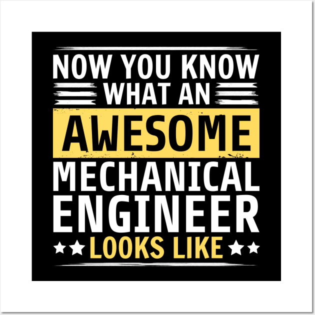 Funny Mechanical Engineer Wall Art by White Martian